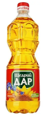 Олія соняшникова Щедрий Дар нерафінована 0.85 л